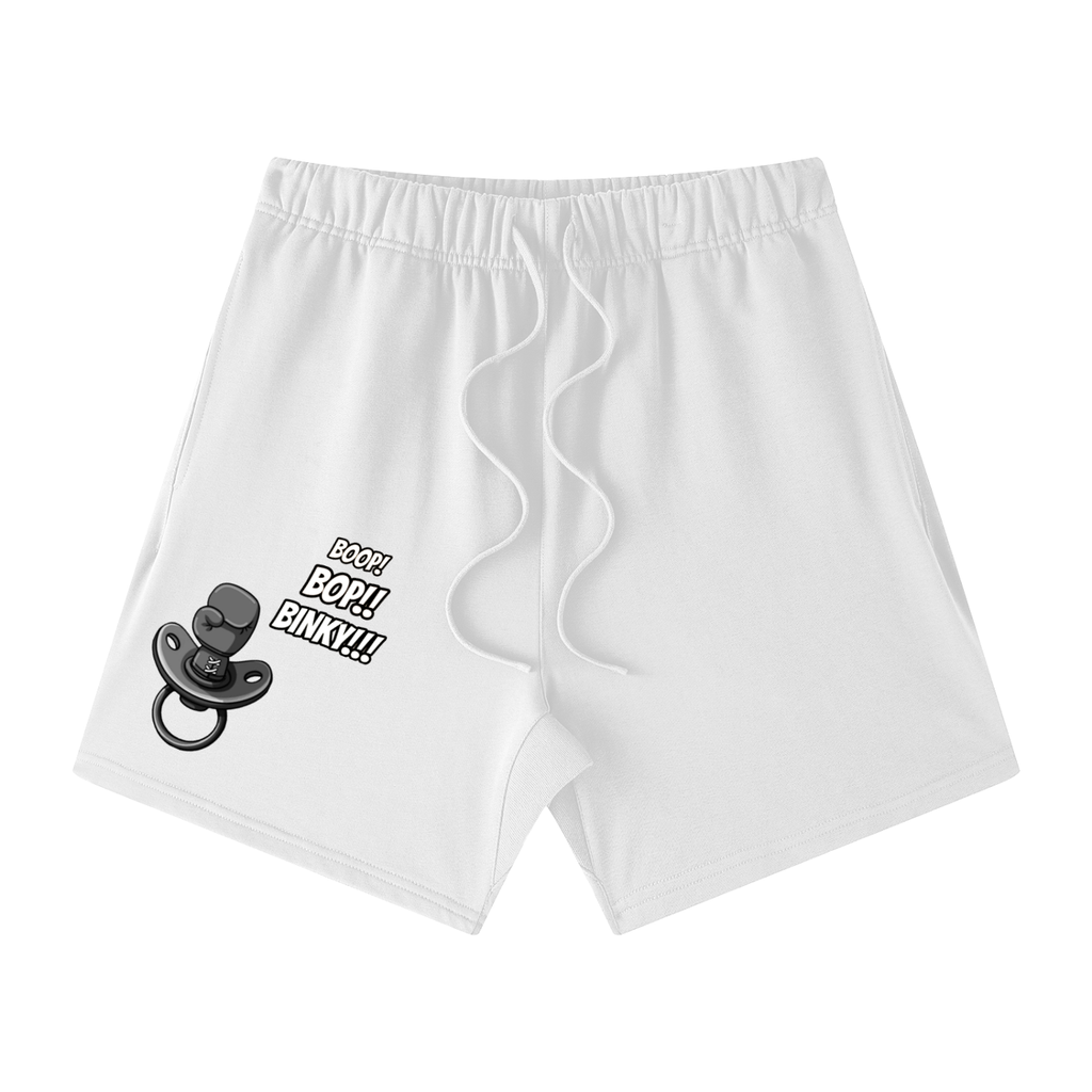 Boop Bop grey Loose Fit Cotton Shorts