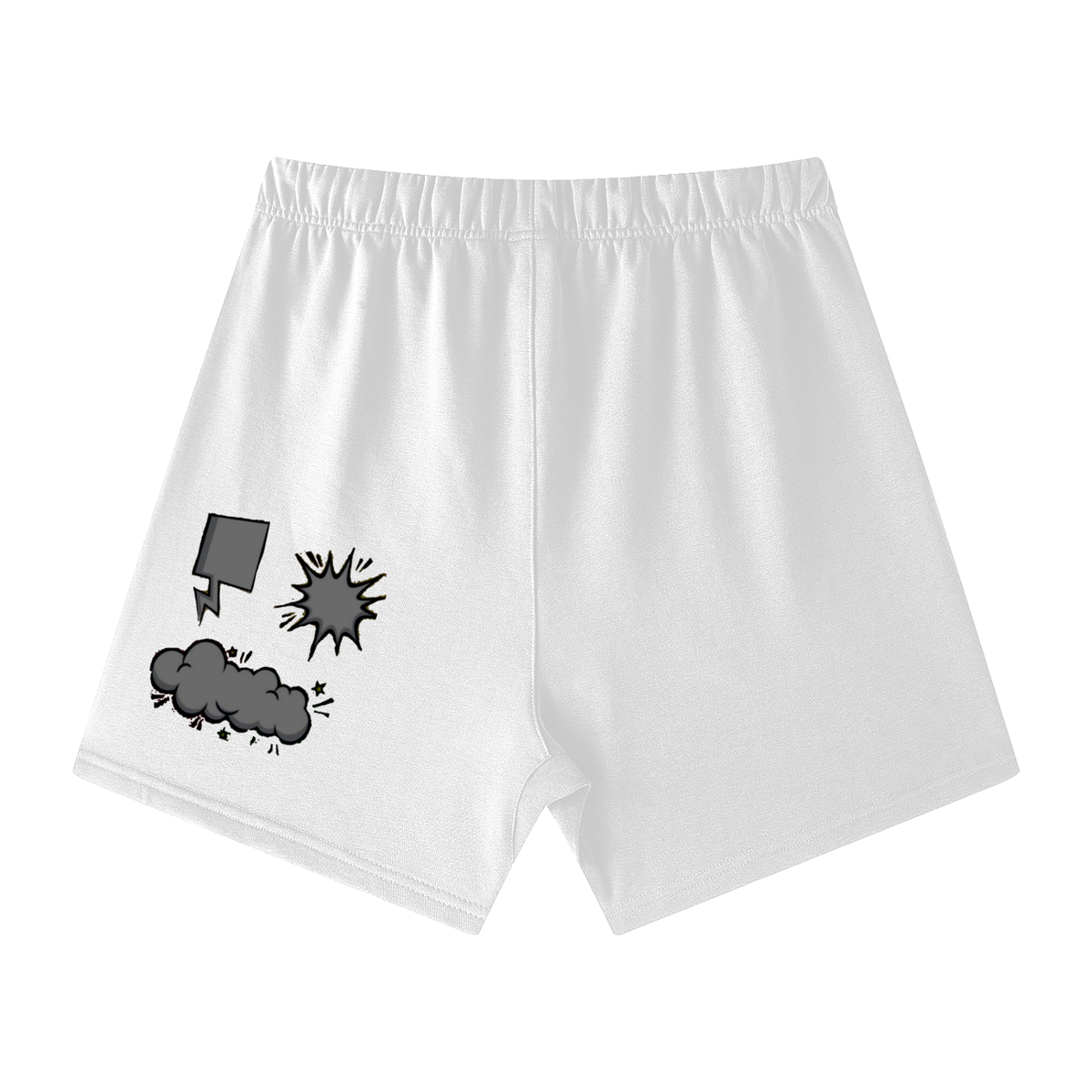 Boop Bop grey Loose Fit Cotton Shorts
