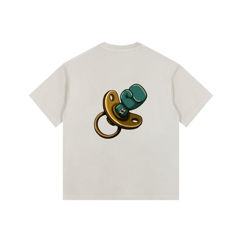 Gold Letters Green Glove.