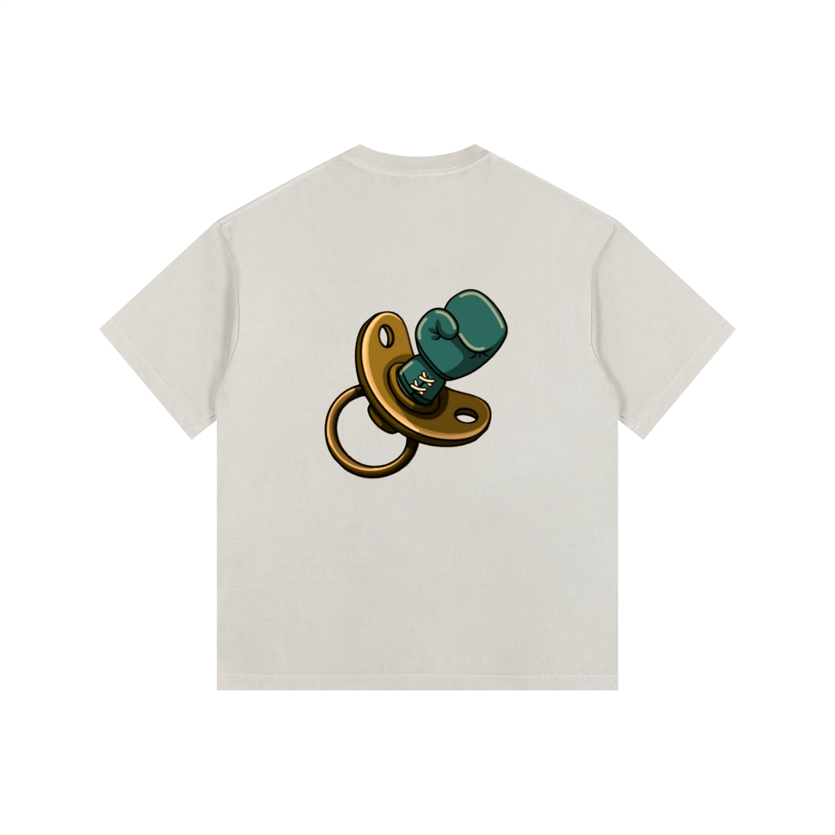 Gold Letters Green Glove.